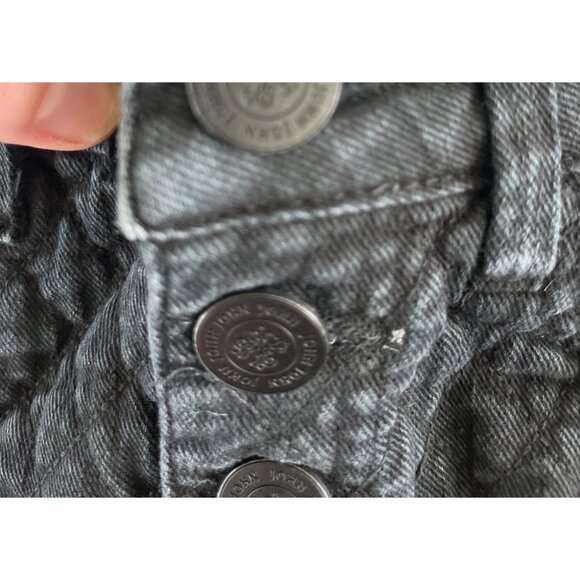 John John Made in Heaven‎ Womens Black Quilted Jeans Button Fly Ankle Zip 27 - Picture 10 of 10